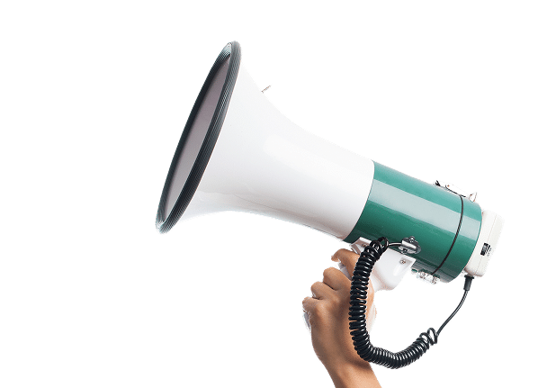 young woman with speaker 1